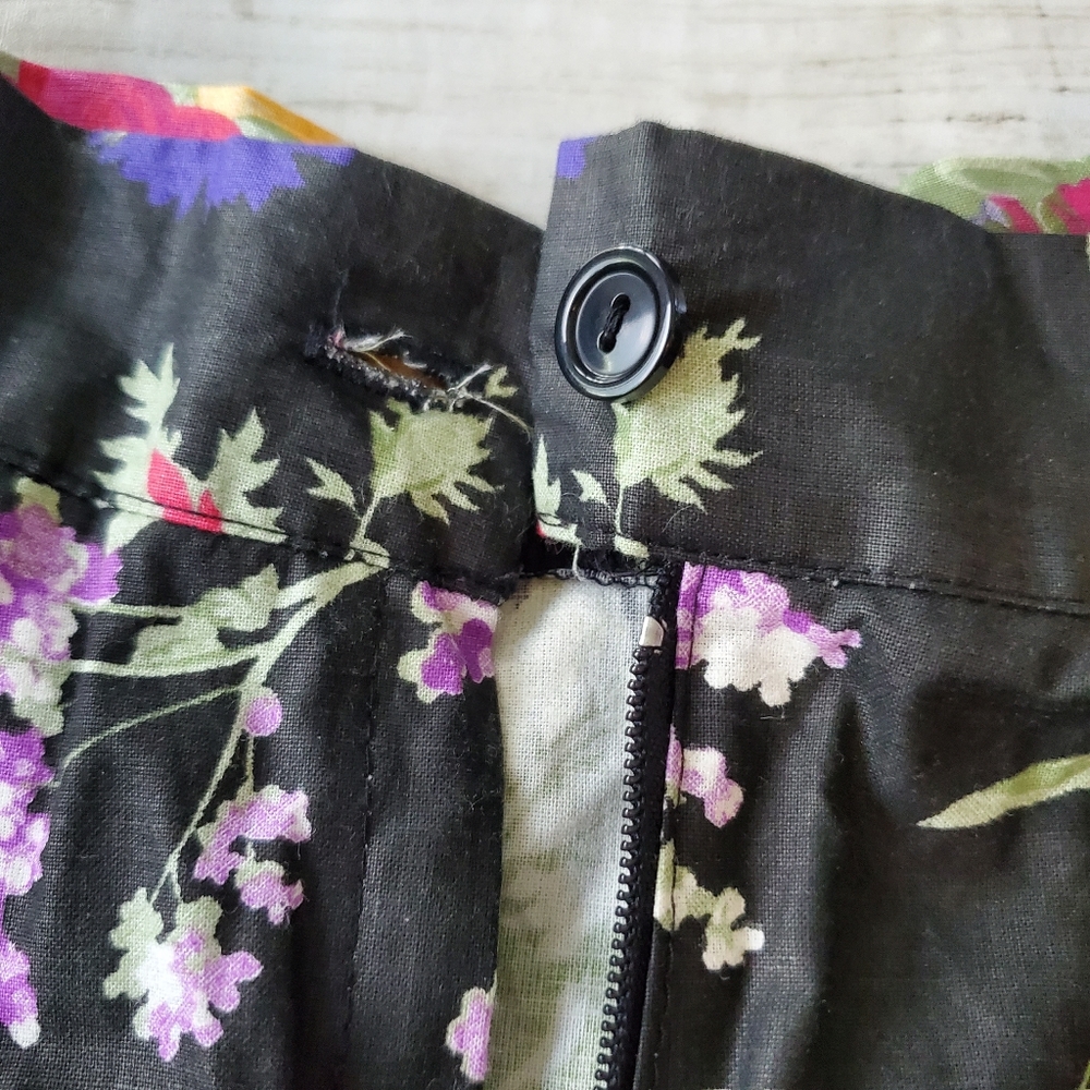 Vintage floral skirt high waisted tiered‎ ruffles 89s 90s - Picture 11 of 11